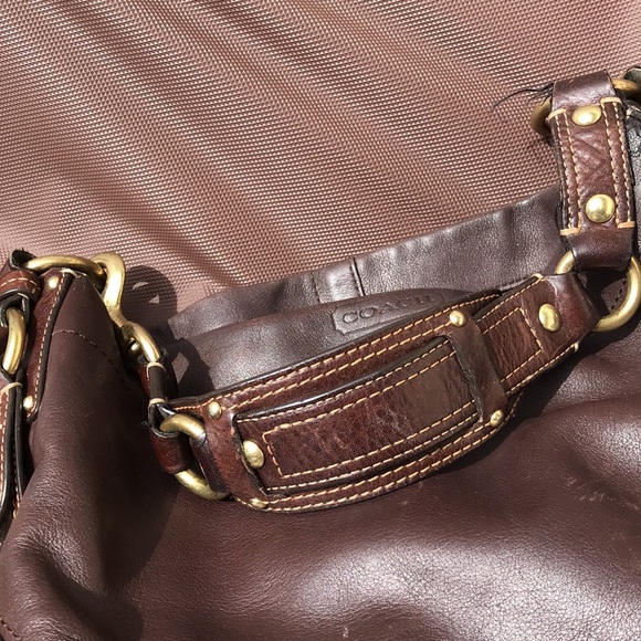 brown mint condition coach leather bag - Picture 5 of 7
